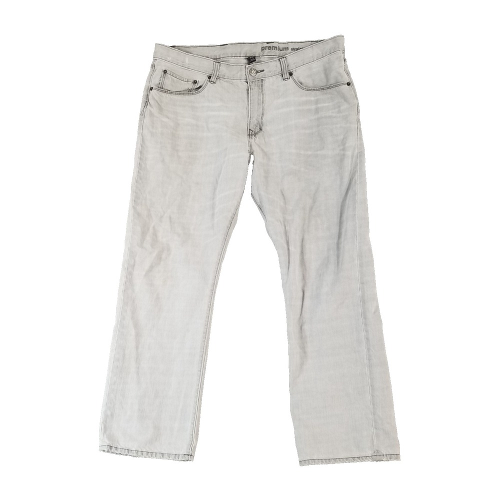 Gap jeans men's 38x30 premium straight gray denim pants retro preppy